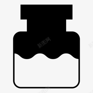 化学品瓶子墨水池图标图标