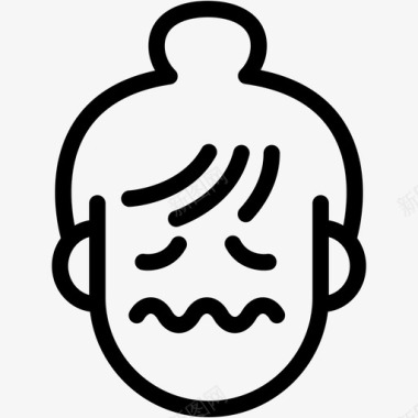 5个紧张表情情绪图标图标