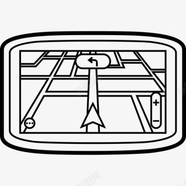 驾驶汽车gps设备汽车目的地图标图标