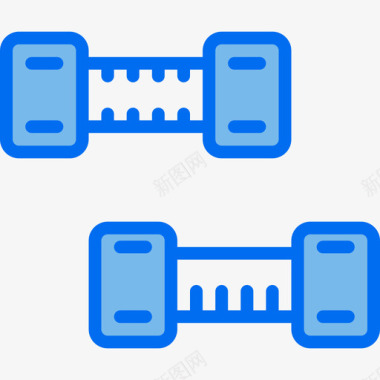81建军节背景哑铃运动81蓝色图标图标