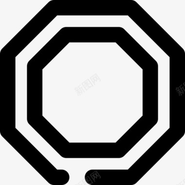 底部导航icon4停止gps导航4线性图标图标
