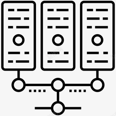 数据服务器数据网络数据存储图标图标