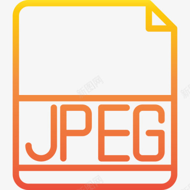 Flash扩展Jpeg文件扩展名渐变图标图标