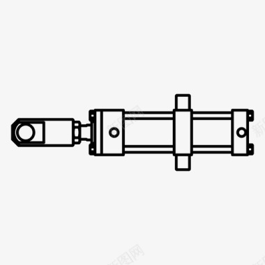 拉帐篷tc气缸液压气动图标图标