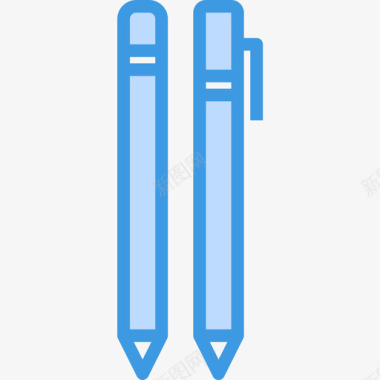 蓝色铅笔坐标铅笔会议4蓝色图标图标