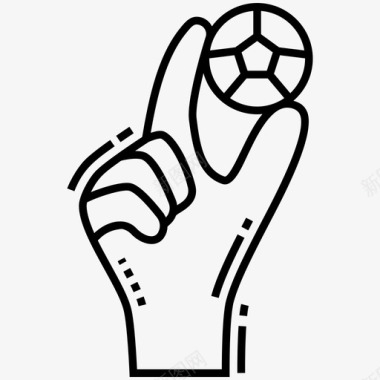 手举足球足球标志足球比赛足球比赛符号图标图标