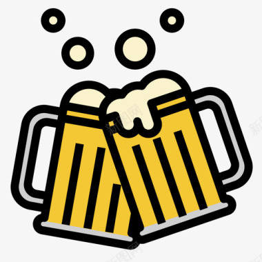干杯啤酒22原色图标图标