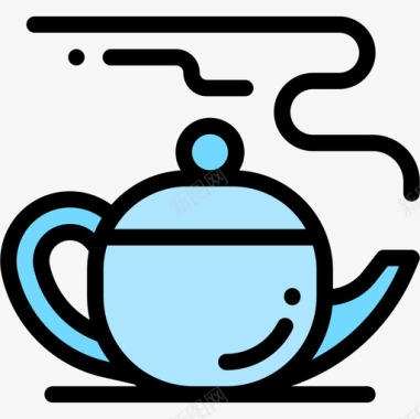 茶壶灵气6线彩图标图标