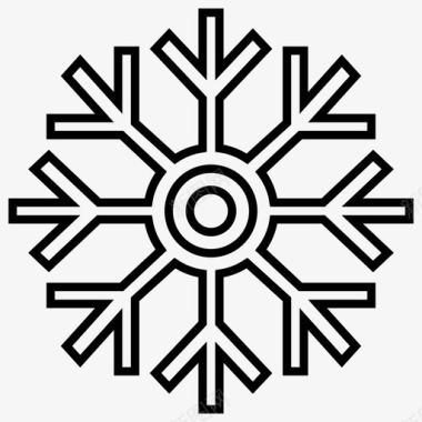 雪花圣诞节冬天的标志图标图标
