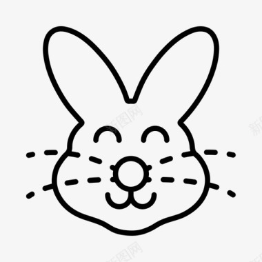复活节兔子庆祝复活节巧克力图标图标