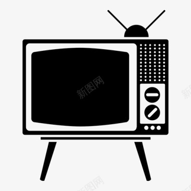 电视复古80年代电视图标图标