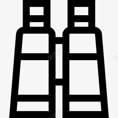 钓鱼图标双筒望远镜钓鱼11直线图标图标