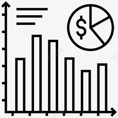 财务图条形图数据图图标图标