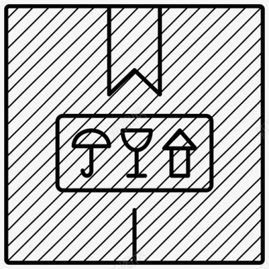 静态物品易碎包装易碎物品包裹图标图标