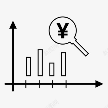 雨滴预测日元预测分析图表图标图标