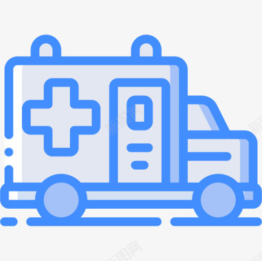 救护车医疗设备3蓝色图标图标
