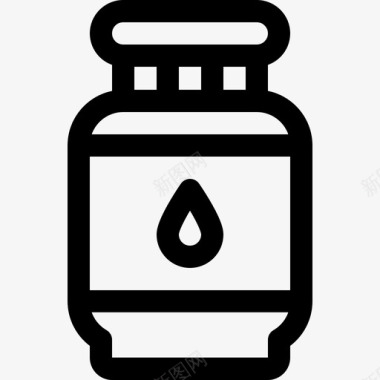 烤肉烤串煤气烤肉10线性图标图标