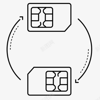 卡油将电话号码转接至另一张sim卡电话号码sim卡图标图标