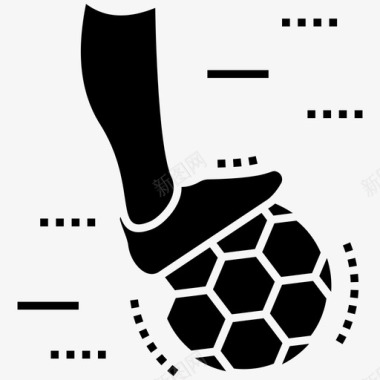 男子踢足球踢球足球比赛图标图标