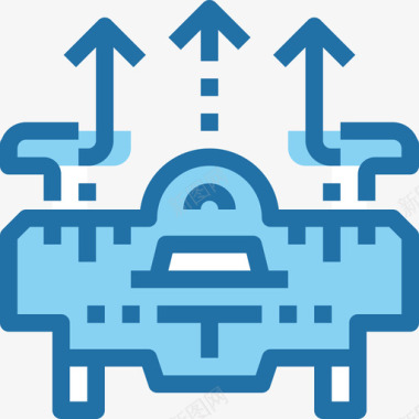 无人机无人机技术4蓝色图标图标
