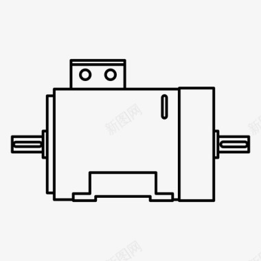 电动充气泵电动机发电机电力图标图标