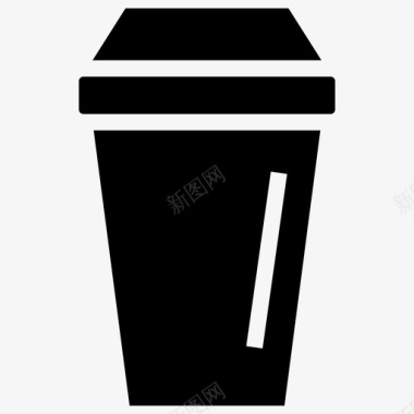 一次性塑料杯子一次性杯子饮料容器咖啡杯图标图标