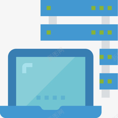 计算机背景网络计算机技术7平面图标图标