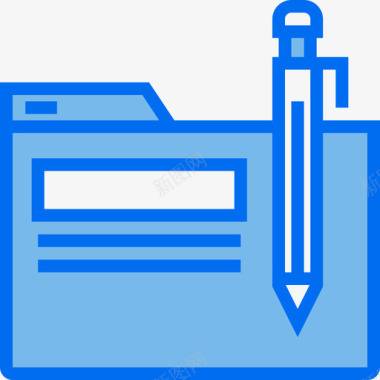 文件夹业务元素2蓝色图标图标