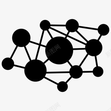 加减号矢量原子结构原子连接化学键合图标图标