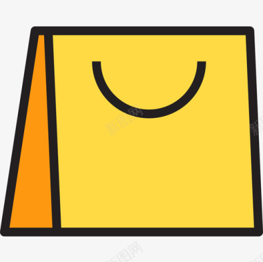 icon图片购物袋袋2线性颜色图标图标