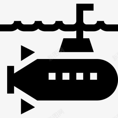 军用潜水艇军用满载图标图标