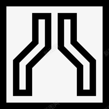 公共环境标识狭窄公共标志3直线图标图标