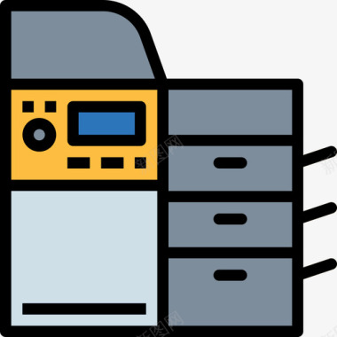 复印机办公室元素9线颜色图标图标