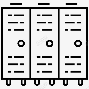 多包更衣室足球健身房储物柜图标图标