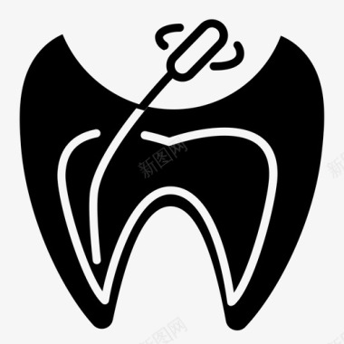 诊所标志根管治疗牙科牙管图标图标
