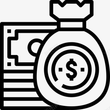 火焰数字50预算数字营销50线性图标图标