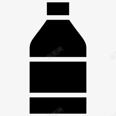一次性矿泉水瓶一次性蒸馏水瓶一次性包装图标图标