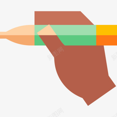 铅笔造型艺术3平面图标图标