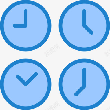 时区智能手表3蓝色图标图标