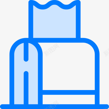 纸巾49号餐厅蓝色图标图标