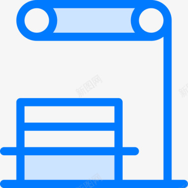 长凳横向8蓝色图标图标