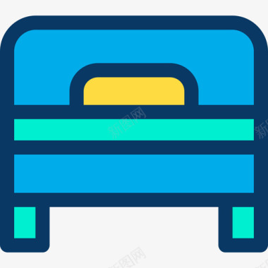 床床家具92线性颜色图标图标