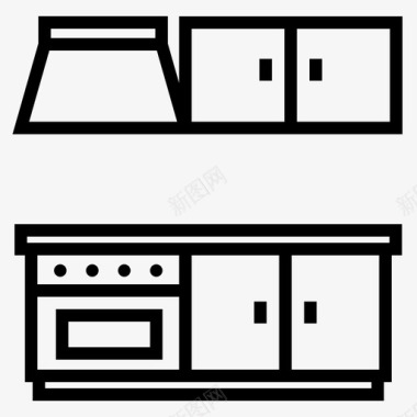 厨房碗盆设备厨房设备烹饪家具图标图标