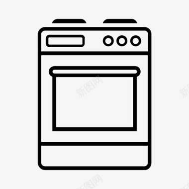 厨房用具炉子厨师食物图标图标