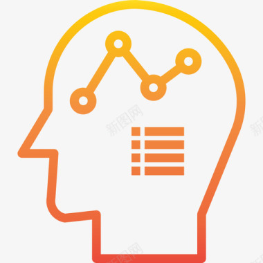 人脑图片统计学人脑26梯度图标图标