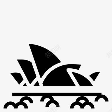 悉尼歌剧院景点悉尼歌剧院澳大利亚地标图标图标