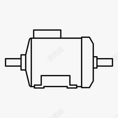发电电动机发电机电力图标图标