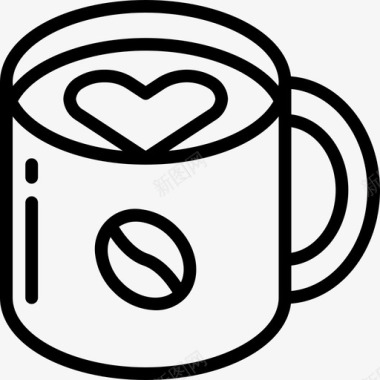 咖啡杯咖啡馆5直线型图标图标