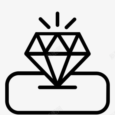 钻石嫁妆礼物图标图标