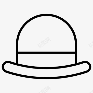 帽子查理卓别林时尚和服装瘦图标图标